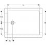 Brodzik prostokątny 120x90 cm biały 551114001 Geberit CleanFloor30 zdj.2