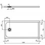 Brodzik prostokątny 140x70 cm biały K8234FR Ideal Standard Ultra Flat S zdj.2