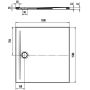 Brodzik kwadratowy 150x150 cm biały 359247980001 Kaldewei Superplan Zero zdj.2