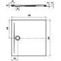 Brodzik kwadratowy 80x80 cm biały 351647980001 Kaldewei Superplan Zero zdj.2