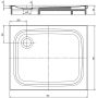 Brodzik prostokątny 90x75 cm biały 447748040001 Kaldewei Superplan zdj.2