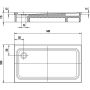 Brodzik prostokątny 140x100 cm biały 431248040001 Kaldewei Superplan XXL zdj.2
