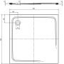 Brodzik kwadratowy 120x120 cm biały 447147980001 Kaldewei Superplan zdj.2