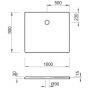 Brodzik prostokątny 100x90 cm biały KBMD1090 Kronenbach Cube zdj.2