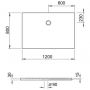 Brodzik prostokątny 120x80 cm biały KBMD1280 Kronenbach Cube zdj.2
