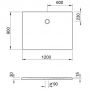 Brodzik prostokątny 120x90 cm biały KBMD1290 Kronenbach Cube zdj.2