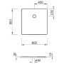 Brodzik kwadratowy 80x80 cm biały KBMD8080 Kronenbach Cube zdj.2
