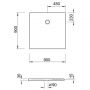 Brodzik kwadratowy 90x90 cm biały KBMD9090 Kronenbach Cube zdj.2
