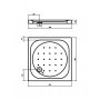 Brodzik kwadratowy 90x90 cm XBK1390000 Koło zdj.2