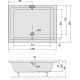 Brodzik prostokątny 120x90 cm 72383 Polysan Deep zdj.2