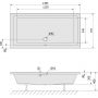 Brodzik prostokątny 150x75 cm 72384 Polysan Deep zdj.2