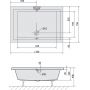 Brodzik prostokątny 110x75 cm 72883 Polysan Deep zdj.2