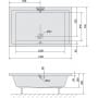 Brodzik prostokątny 130x75 cm 72942 Polysan Deep zdj.2