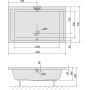 Brodzik prostokątny 130x75 cm 72943 Polysan Deep zdj.2