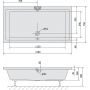 Brodzik prostokątny 140x75 cm 72947 Polysan Deep zdj.2