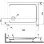 Brodzik prostokątny 100x80 cm biały 615040137101000 Sanplast Free Line zdj.2