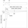 Brodzik prostokątny z syfonem 100x80 cm biały 31465 Schedpol Solido zdj.3