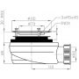 Brodzik prostokątny z syfonem 100x80 cm czarny 33506CSTM6C Schedpol Majestic Black Stone zdj.3