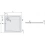 Brodzik prostokątny 100x80 cm biały 615070133001002 Sanplast Prestige zdj.2