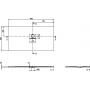 Brodzik prostokątny 150x80 cm biały UDQ1580SQI2RVRW Villeroy & Boch Squaro Infinity zdj.2