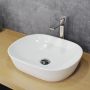 Umywalka 46.5x37.5 cm owalna nablatowa biała CEAC2001465WH Actima Jima zdj.4