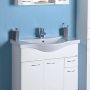 Umywalka 79.5x46 cm półokrągła ścienna-meblowa biała 10080 Aqualine Zara zdj.6