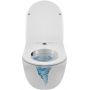 Miska WC z deską wolnoopadającą wisząca bez kołnierza ze spłukiwaniem wirowym biały połysk G01010101013 Balneo Luna zdj.4