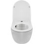 Miska WC z deską wolnoopadającą wisząca bez kołnierza ze spłukiwaniem wirowym biały połysk G01010101013 Balneo Luna zdj.3