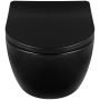 Miska WC z deską wolnoopadającą wisząca bez kołnierza czarny G01010201012 Balneo Luna zdj.3