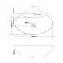 Umywalka owalna 60x41 cm 0034N Bathco Spain New Malaga zdj.2