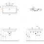 Umywalka 100x50 cm prostokątna ścienna biała 0121000001 Catalano Zero zdj.2