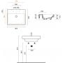 Umywalka 60x50 cm prostokątna ścienna-meblowa biała 0120600001 Catalano Zero zdj.2