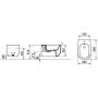 Bidet wiszący biały D502641 Ceramica Dolomite Alba zdj.2