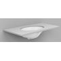 Umywalka 58x42 cm owalna podblatowa biała D320101 Ceramica Dolomite Agordo zdj.1