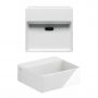 Umywalka 28x27 cm prostokątna ścienna-nablatowa biała CL0303410 Clou New Flush zdj.6