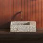 Umywalka 36x18 cm prostokątna ścienna-nablatowa brąz/beż CL0381031 Clou Flush zdj.9