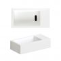 Umywalka 36x18 cm prostokątna ścienna-nablatowa biała CL0302031 Clou New Flush zdj.4