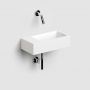 Umywalka 36x18 cm prostokątna ścienna-nablatowa biała CL0302033 Clou New Flush zdj.3