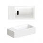 Umywalka 36x18 cm prostokątna ścienna-nablatowa biała CL0302033 Clou New Flush zdj.4