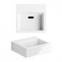 Umywalka 28x27 cm prostokątna ścienna-nablatowa biała CL0303011 Clou Flush zdj.8