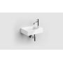 Umywalka 36x24.5 cm prostokątna ścienna-nablatowa biała CL0303020 Clou Flush zdj.3