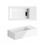 Umywalka 36x18 cm prostokątna ścienna-nablatowa biała CL0303031 Clou New Flush zdj.4
