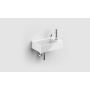 Umywalka 35.5x24.5 cm prostokątna ścienna-nablatowa biała CL030342001 Clou New Flush zdj.3