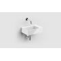Umywalka 35.5x24.5 cm prostokątna ścienna-nablatowa biała CL0303420 Clou New Flush zdj.3