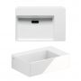 Umywalka 35.5x24.5 cm prostokątna ścienna-nablatowa biała CL0303420 Clou New Flush zdj.4