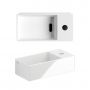 Umywalka 35x18 cm prostokątna ścienna-nablatowa biała CL030343001 Clou New Flush zdj.4