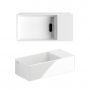 Umywalka 35x18 cm prostokątna ścienna-nablatowa biała CL0303430 Clou New Flush zdj.3