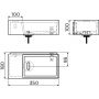 Umywalka 35x18 cm prostokątna ścienna-nablatowa biała CL0303432 Clou New Flush zdj.2