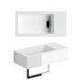 Umywalka 36x18 cm prostokątna ścienna-nablatowa biała CL030803102 Clou New Flush zdj.3