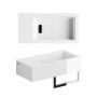 Umywalka 36x18 cm prostokątna ścienna-nablatowa biała CL030803202 Clou New Flush zdj.3